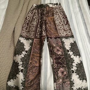 Zara Multicolor Paisley Print Pants